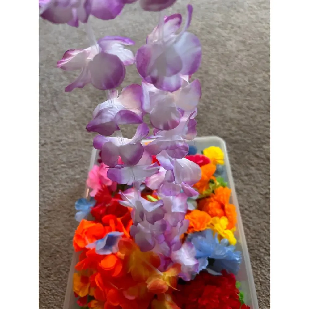 Lot of Fake Tropical Flowers and Leis